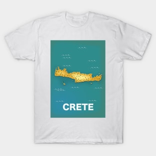 Crete map travel poster T-Shirt